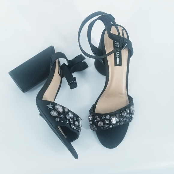 Design Lab by Lord&Taylor rhinestone sandals sz 10 - Picture 1 of 8